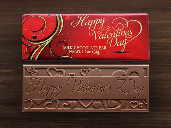 CC310038 Happy VALENTINE's Day Milk Chocolate Bars